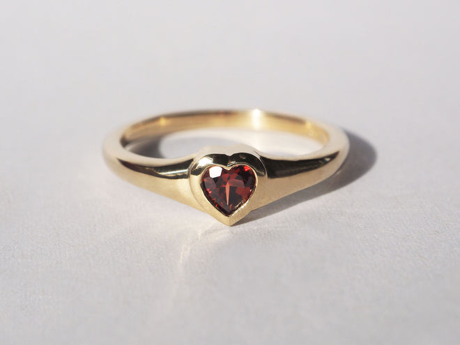 Heart Of Gold Signet Yellow Gold