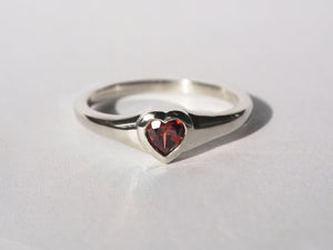 Heart Of Gold Signet White Gold